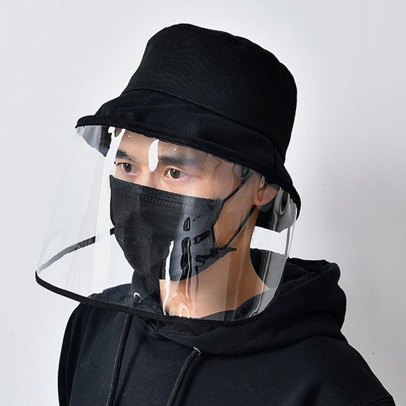The Little Big Other - Bucket Hat with Clear Full Face Visor Mask Mens